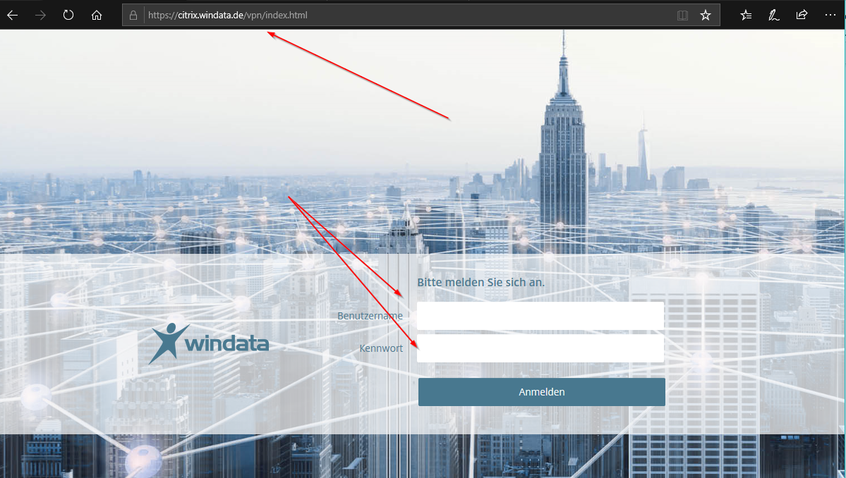 Anmeldung windata as a Service Browser.png