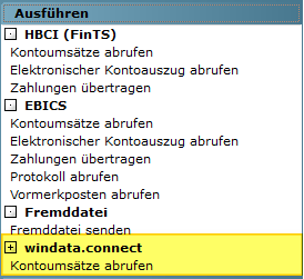 Umsatzabruf mit windata.connect